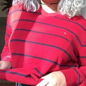 Tommy Hilfiger Striped Red Vintage Sweater